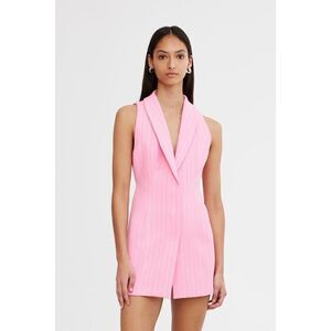 Significant Other Ebony Vest pink Mini Dress in Floss Pinstripe Sz 4 NWT$392